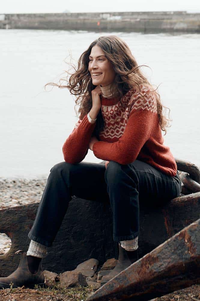 Seasalt Cornwall Port Kinnis Jumper Merino Wag Tail Red Sail Birch Mix - La Vie en Rose Damesmode