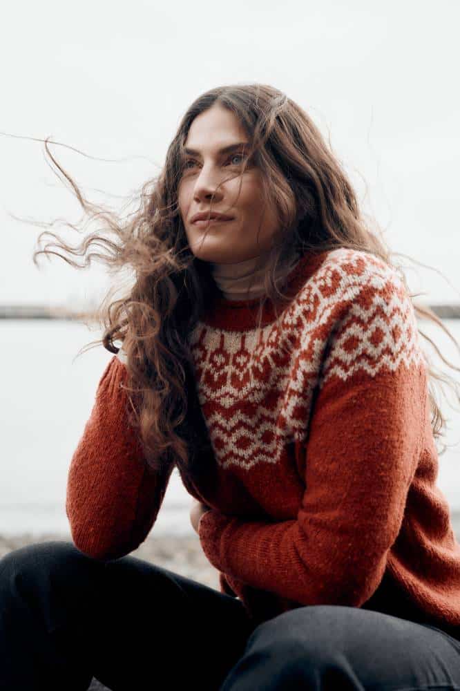 Seasalt Cornwall Port Kinnis Jumper Merino Wag Tail Red Sail Birch Mix - La Vie en Rose Damesmode