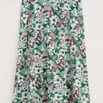 Seasalt Cornwall Rose Skirt Calf Garden Flowers Dark Forage - La Vie en Rose Damesmode