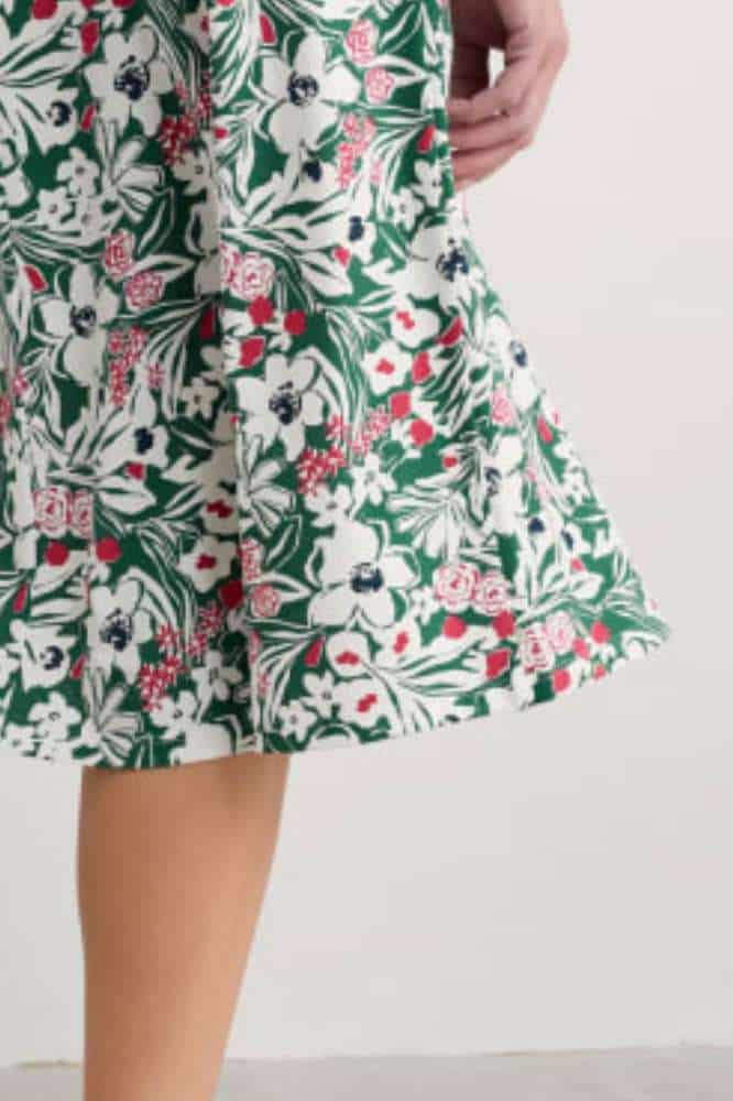 Seasalt Cornwall Rose Skirt Calf Garden Flowers Dark Forage - La Vie en Rose Damesmode