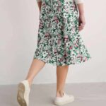 Seasalt Cornwall Rose Skirt Calf Garden Flowers Dark Forage - La Vie en Rose Damesmode