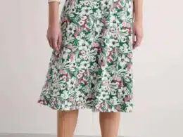 Seasalt Cornwall Rose Skirt Calf Garden Flowers Dark Forage - La Vie en Rose Damesmode