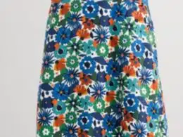 Seasalt Cornwall Rose Skirt Knee Screenprint Floral Chalk - La Vie en Rose Damesmode