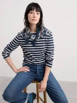 Seasalt Cornwall Sailor Shirt Breton Maritime Chalk - La Vie en Rose Damesmode Enkhuizen