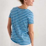 Seasalt Cornwall Sailor T-Shirt Breton Sailboats Chalk - La Vie en Rose Damesmode