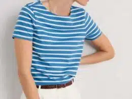 Seasalt Cornwall Sailor T-Shirt Breton Sailboats Chalk - La Vie en Rose Damesmode