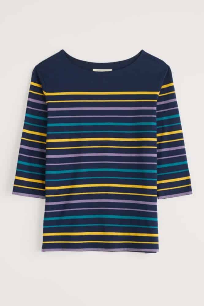 Seasalt Cornwall Sailor Top Falmouth Tri Shore Maritime Gorse - La Vie en Rose Damesmode