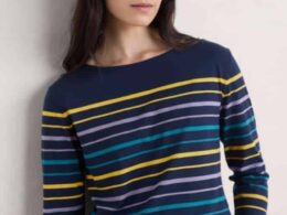 Seasalt Cornwall Sailor Top Falmouth Tri Shore Maritime Gorse - La Vie en Rose Damesmode