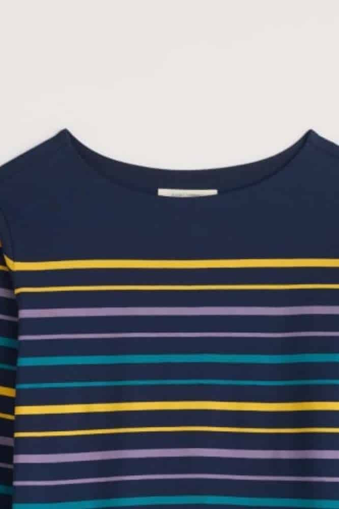 Seasalt Cornwall Sailor Top Falmouth Tri Shore Maritime Gorse - La Vie en Rose Damesmode