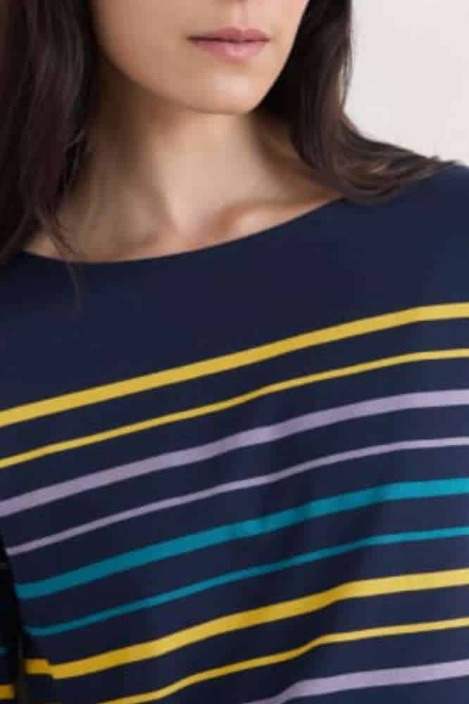 Seasalt Cornwall Sailor Top Falmouth Tri Shore Maritime Gorse - La Vie en Rose Damesmode