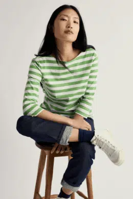 Seasalt Cornwall Sailor Top Scallion clover Leaf