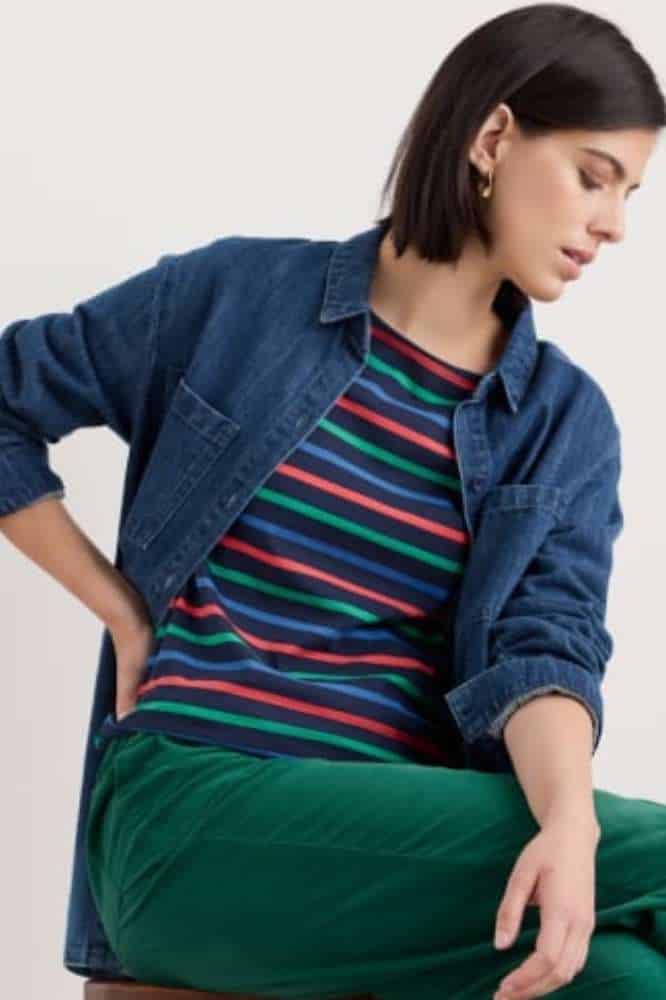 Seasalt Cornwall Sailor Top Tri Breton MAritime Glade - La Vie en Rose Damesmode