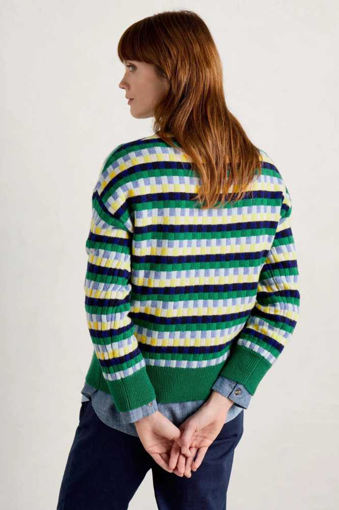 Seasalt Cornwall Seasalt Cornwall Clover Bed Lambswool Blend Jumperr Croquet Island Multi- La Vie en Rose Damesmode- La Vie en Rose Damesmode