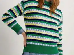 Seasalt Cornwall Seasalt Cornwall Clover Bed Lambswool Blend Jumperr Croquet Island Multi- La Vie en Rose Damesmode- La Vie en Rose Damesmode