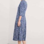 Seasalt Cornwall Secret Cove Dress Harbour Floral Washed Marine - La Vie en Rose Damesmode