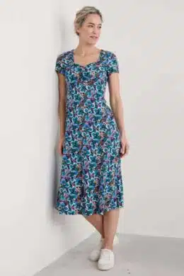 Seasalt Cornwall Secret Cove Dress Spring Geraniums Maritime - La Vie en Rose Damesmode