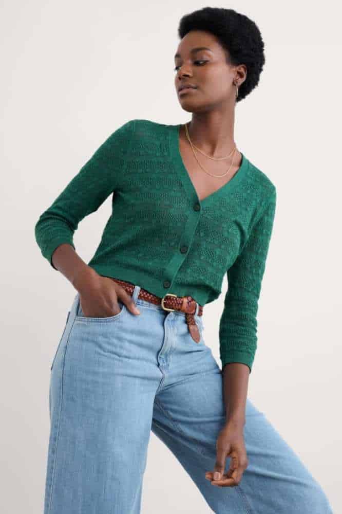 Seasalt Cornwall Sweet Day Cardigan Pine Shoots- La Vie en Rose Damesmode