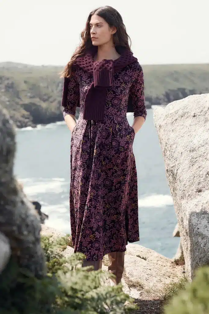 Seasalt Cornwall Veronica Dress Evening Woodland Onyx