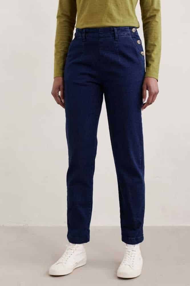 Seasalt Cornwall Waterdance Trousers Dark Indigo Wash - La Vie en Rose Damesmode