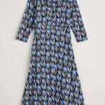 Seasalt Cornwall Waterfront Dress Textured Flower Head Maritime