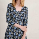 Seasalt Cornwall Waterfront Dress Textured Flower Head Maritime