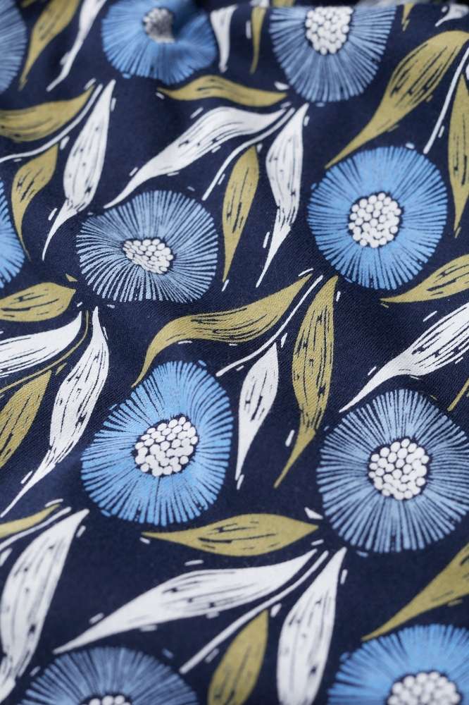 Seasalt Cornwall Waterfront Dress Textured Flower Head Maritime