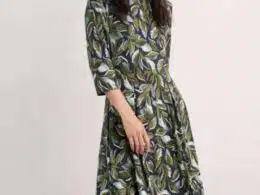 Seasalt Cornwall Wild Bouquet Dress Tonal Leaves Maritime - La Vie en Rose Damesmode (2)