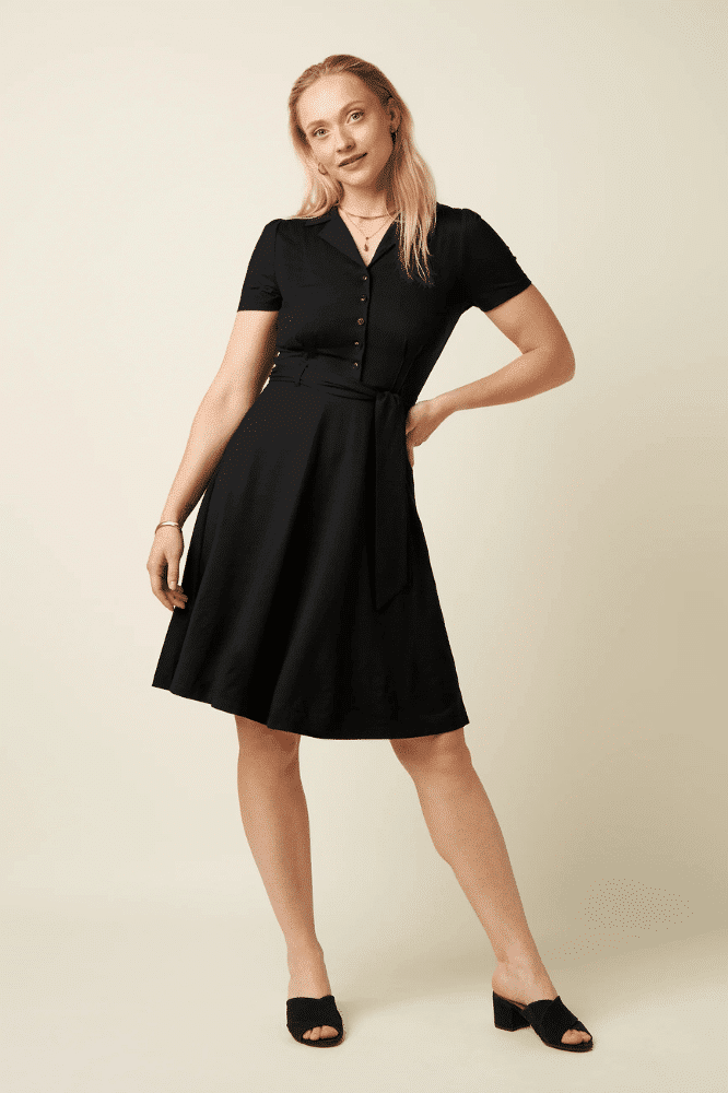 Sheeva Dress Viscose Classic Black- La Vie en Rose Damesmode