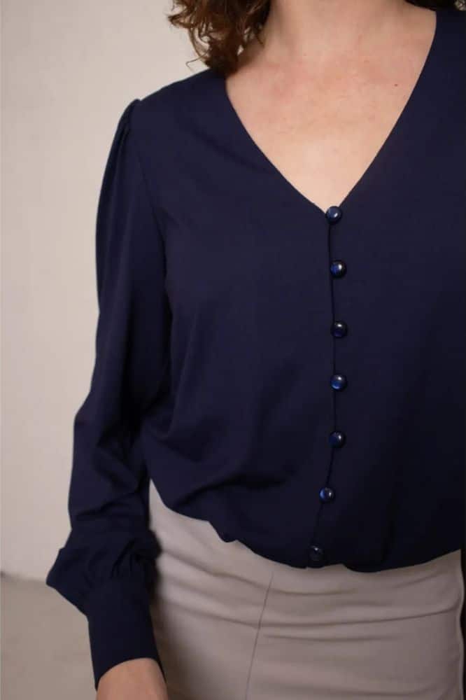 VEry Cherry Celia Blouse Navy Tricot Deluxe (7)