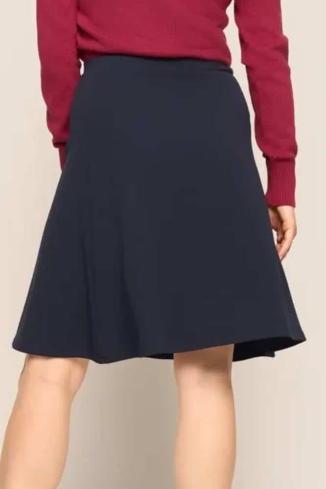 Very Cherry A-Line Skirt Navy Jersey Crepe - La Vie en Rose Damesmode