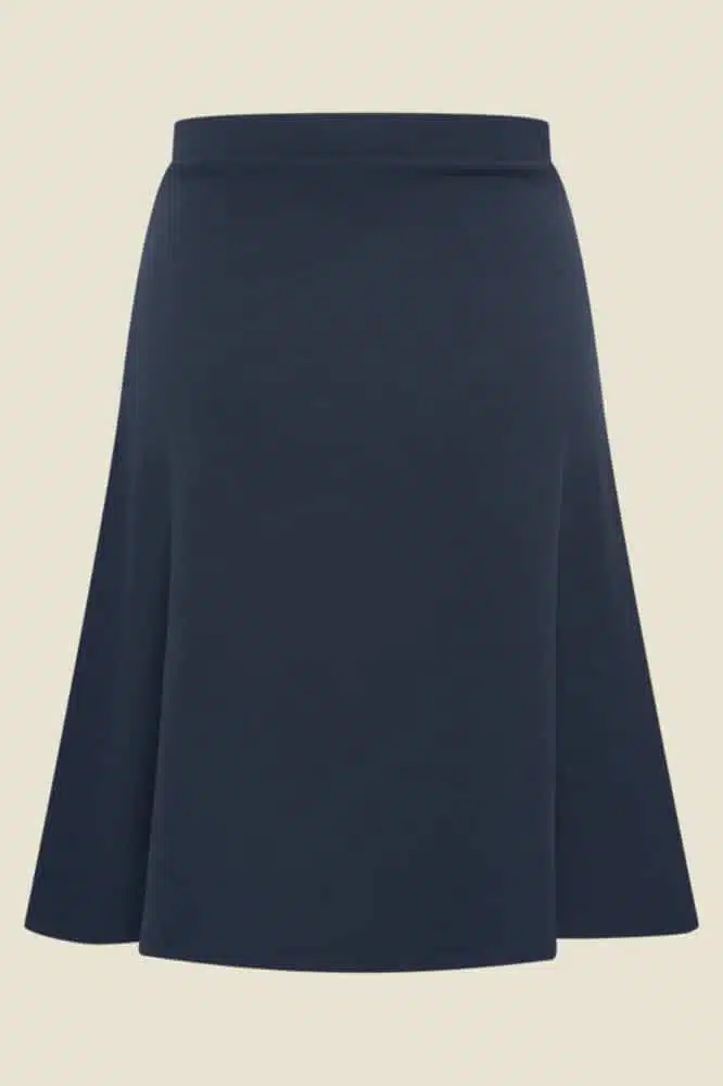 Very Cherry A-Line Skirt Navy Jersey Crepe - La Vie en Rose Damesmode