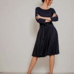 Very Cherry Ballerina Dress Navy Punty- La Vie en Rose Damesmode
