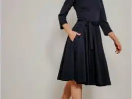 Very Cherry Ballerina Dress Navy Punty- La Vie en Rose Damesmode