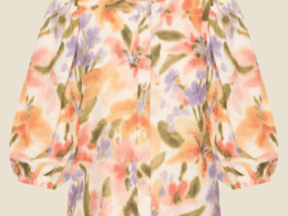 Very Cherry Betsy Blouse Aquarel Flowers