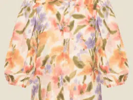 Very Cherry Betsy Blouse Aquarel Flowers