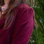 Very Cherry Blazer Corduroy Granate Red - La Vie en Rose Damesmode