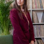 Very Cherry Blazer Corduroy Granate Red - La Vie en Rose Damesmode