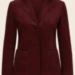 Very Cherry Blazer Corduroy Granate Red - La Vie en Rose Damesmode