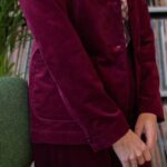 Very Cherry Blazer Corduroy Granate Red - La Vie en Rose Damesmode