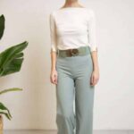 Very Cherry Boatneck Top Ecru Tricot Deluxe - La Vie en Rose Damesmode