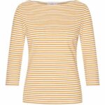 Very Cherry Boatneck Top French Stripes Honey Yellow - La Vie en Rose Damesmode