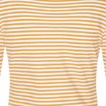 Very Cherry Boatneck Top French Stripes Honey Yellow - La Vie en Rose Damesmode