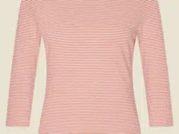 Very Cherry Boatneck Top Ministripe Brique