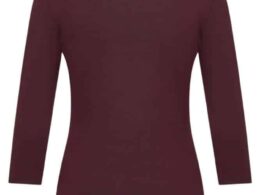 Very Cherry Boatneck Top grape Tricot Deluxe - La Vie en Rose Damesmode (1)