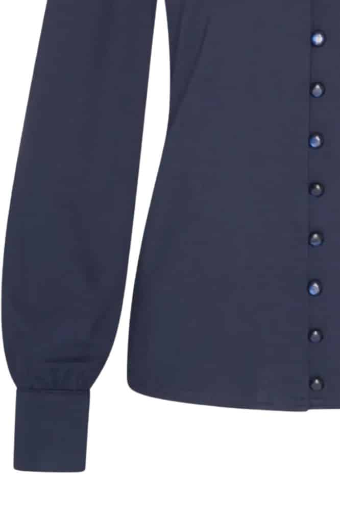 Very Cherry Celia Blouse Navy Tricot Deluxe - La Vie en Rose Damesmode