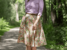 Very Cherry Circle Skirt Monet Garden