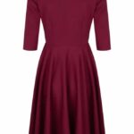 Very Cherry D'Laine Dress Burgundy Gaberdine - La Vie en Rose Damesmode