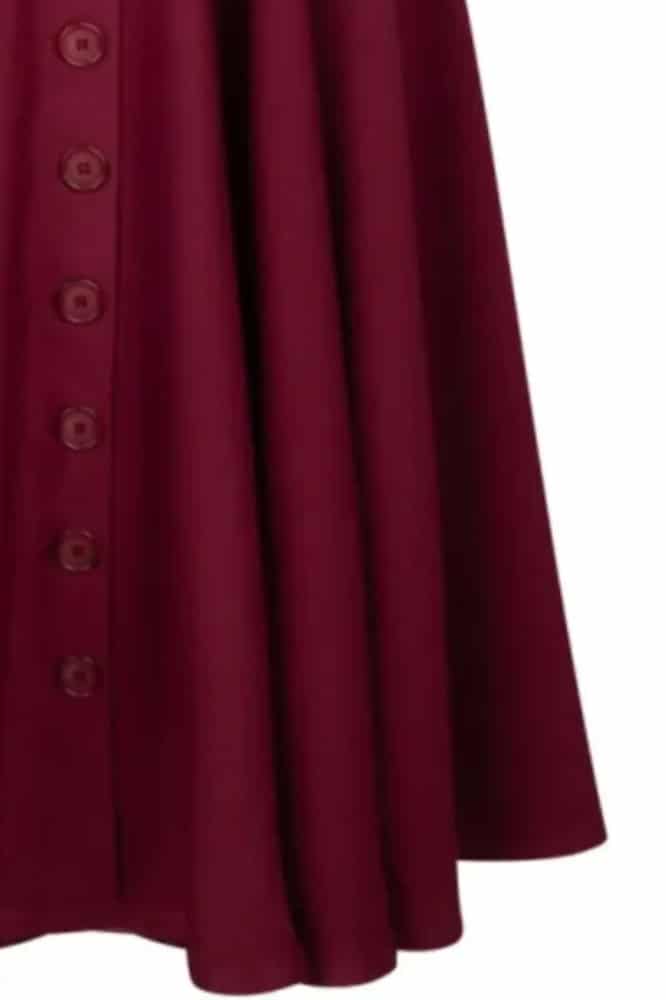 Very Cherry D'Laine Dress Burgundy Gaberdine - La Vie en Rose Damesmode