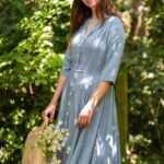 Very Cherry D'laine Dress Olette Ice Blue - La Vie en Rose Damesmode