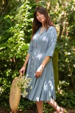Very Cherry D'laine Dress Olette Ice Blue - La Vie en Rose Damesmode